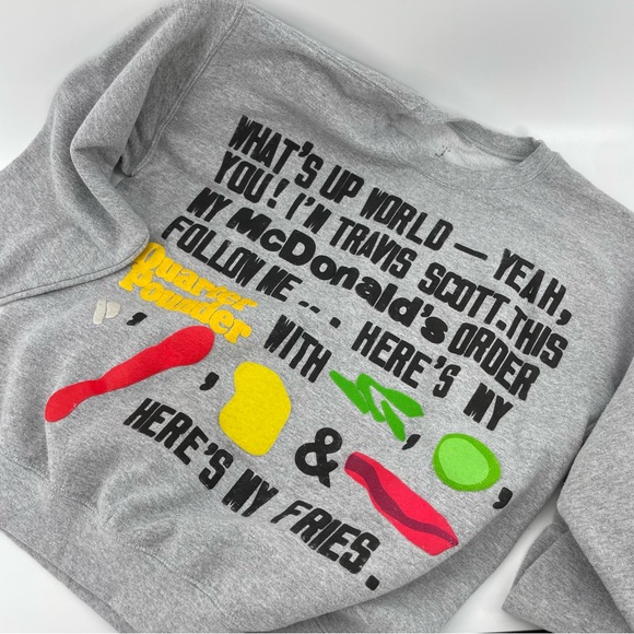 Cactus Jack by Travis Scott x Cactus Plant Flea Market Gray Script Crewneck M - Picture 4 of 4